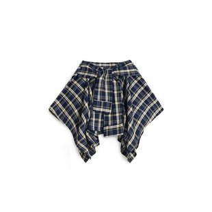 日潮 GRL内衬格纹包裙风迷你裙ai147