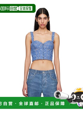 1h可退 香港直邮MOSCHINO 女士衬衫 08012723FANTASY SS2023 蓝色