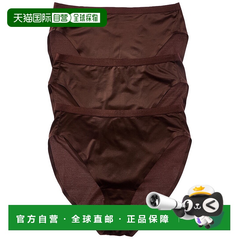自营Wacoal 3pk Inner Sheen Hi-Cut - brown 美国奥莱直发