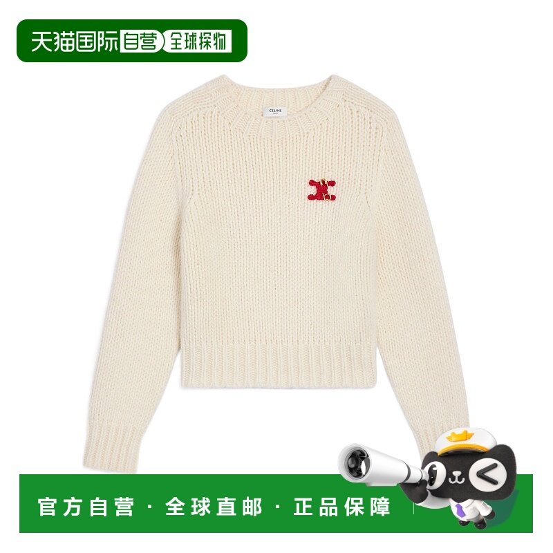香港直邮CELINE 女士针织衫 RY0JL089901OW AW2025 花色羊绒长袖