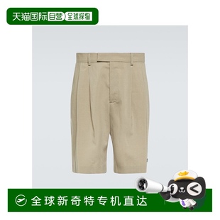 brown棕色 香港直邮AMIRI 001354 男士 舒适 羊毛混纺百慕大短裤