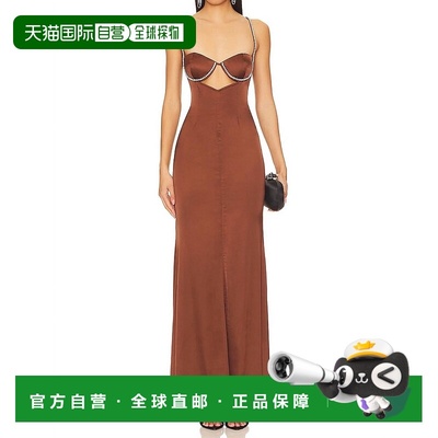 自营nbdKalena Gown Maxi Dress In Chocolate - chocolate 美国