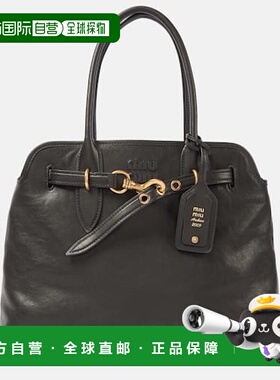 1h可退 香港直邮潮奢 Miu Miu 缪缪 女士 Aventure 中号皮革手提