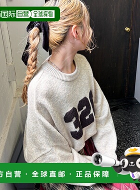 1h可退 日本直邮DOUBLE NAME 女装 编织徽章logo套头针织衫 21532