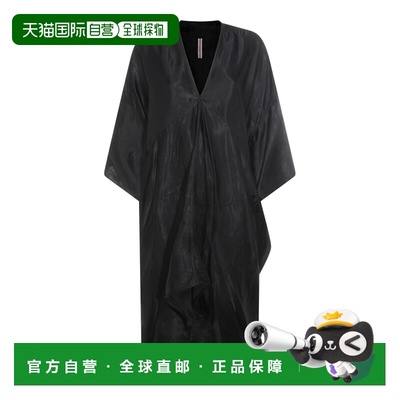 香港直邮rick owens 瑞克 欧文斯 女士 黑色连衣裙 RP01F6540N09