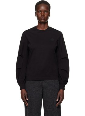 潮奢 Moncler 盟可睐 女士 黑色贴饰 T 恤 89A178D00003093