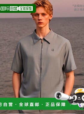 香港直邮GIVENCHY 男士衬衫 BM610V15K7004 CO 灰色 Shirt with p