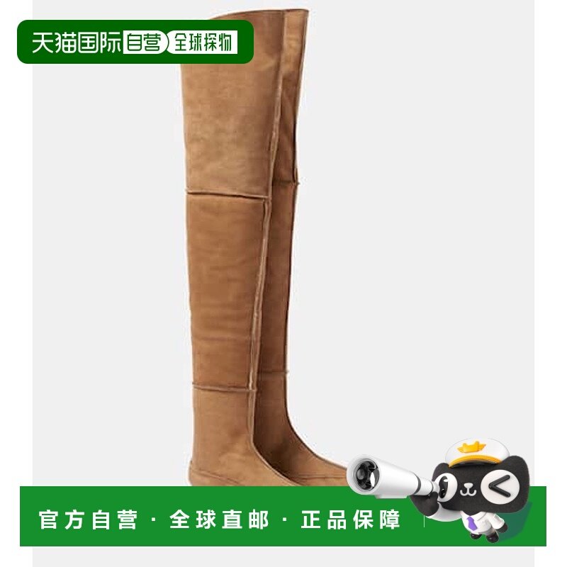 香港直邮The Row 女士 Awar 绒面革过膝靴子 brown棕色 舒适时尚