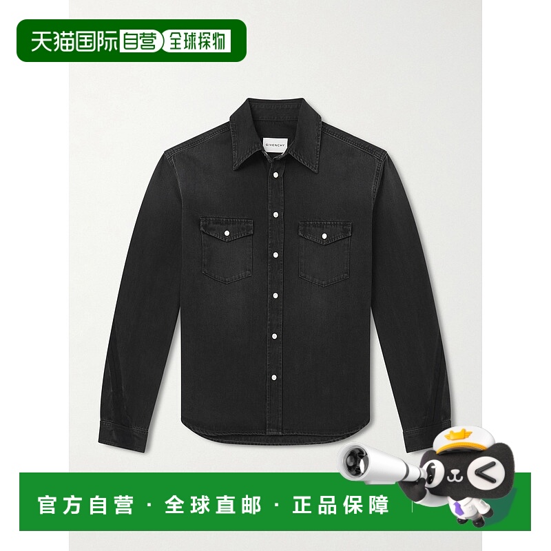 Givenchy 纪梵希 男士 黑色 Classic 牛仔衬衫 BM616V511