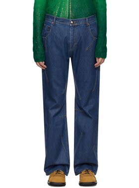 潮奢 Andersson Bell 男士 蓝色 Tripot 牛仔裤 apa693m