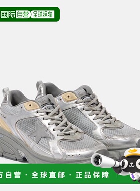 香港直邮GOLDEN GOOSE 女士 Lightstar 金属感皮质网纱运动鞋