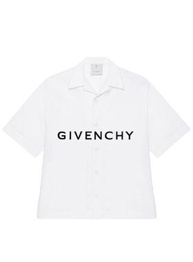 GIVENCHY 男士衬衫 BM60T51YC8116 白色 短袖衬衫
