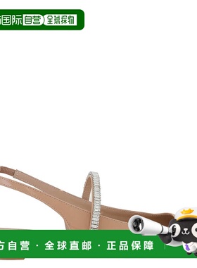 自营Stuart Weitzman Stefanie Patent Slngback芭蕾舞平底鞋-土/