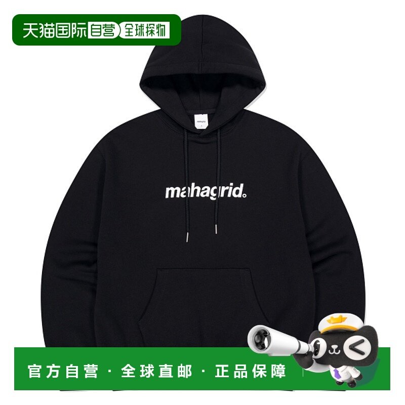 韩国直邮MAHAGRID 男士连帽衫MG2EFMM407ABK BASIC LOGO HOODIE B