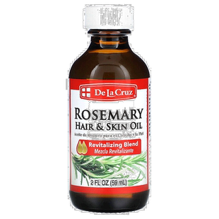 香港直邮De La Cruz,迷迭香油混合物,护发和护肤油,2 液量盎司5