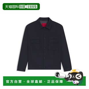 自营hugo bossSlim-fit jacket in wrinkle-resistant twill - da