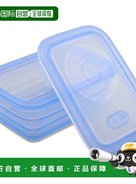 自营 Minimal 可折叠硅胶食品储存容器 6 件套 - 860 毫升 - 蓝色