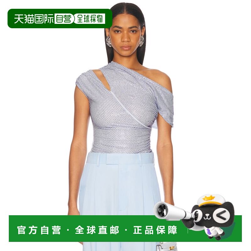 1h可退 美国直邮Self-Portrait 女士 人造钻石上衣 SS25169TBL