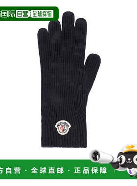 香港直邮MONCLER 男士手套 K20913A00008A9342742 CO 黑色 羊毛手