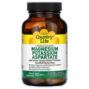 香港直发Country Life乡村生活天冬氨酸镁钾营养片呵护记忆力90片