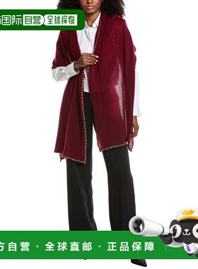 自营Portolano Whipstitch Cashmere Wrap - red 美国奥莱直发