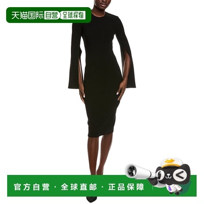 自营Michael Kors Collection Wool-Blend Sheath Dress - black