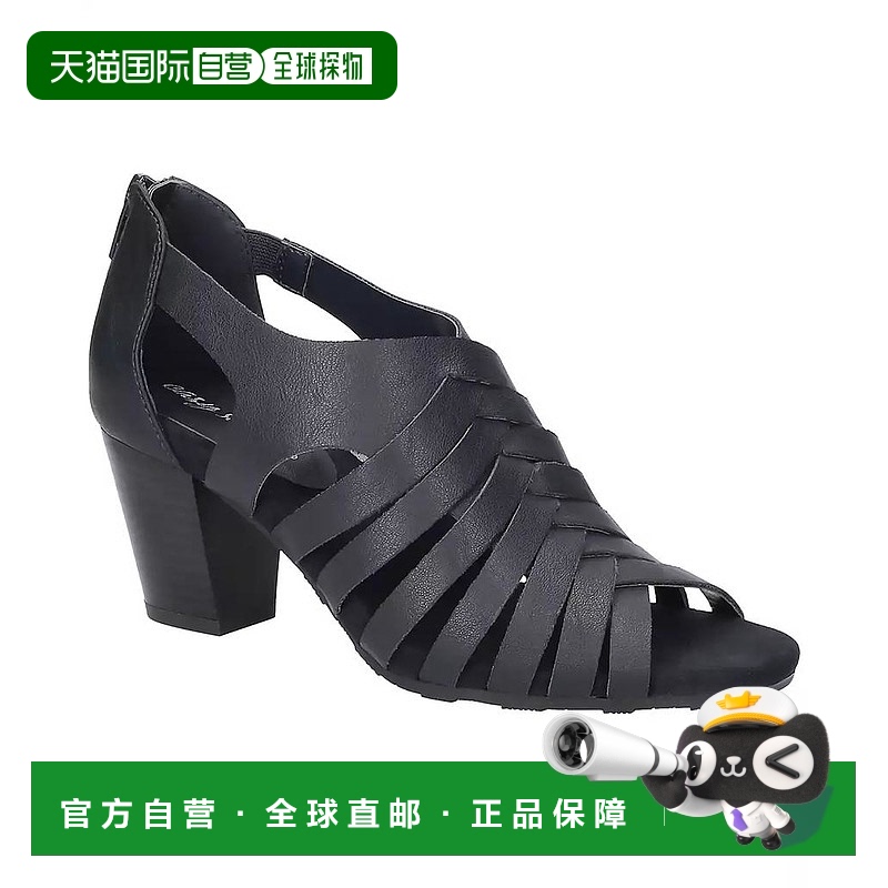 1小时内可退 【美国直邮】easy street 女士 凉鞋高跟粗跟人字正