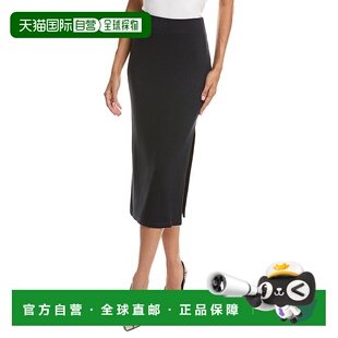 半身裙美国奥莱直发包臀裙 蓝色 自营Bella Dahl罗纹裙