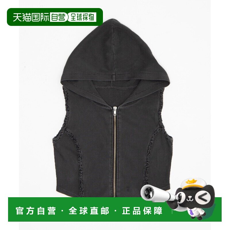 日本直邮Figments 女装 无袖连帽背心 铆钉装饰 双拉链设计 FG26S