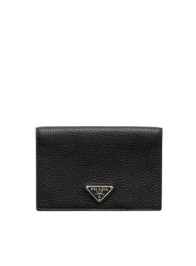 PRADA 男士钱包 2MV0172E54F0002 AW2025 黑色 徽标护照夹