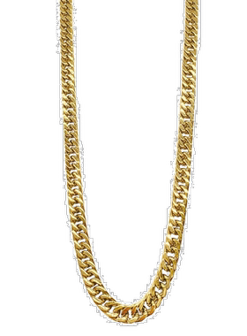 自营 Adornia 防水厚 9 毫米古巴链金色 - 黄色 美国奥莱直发