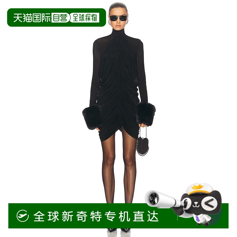 1h可退 香港直邮magda butrym 女士 迷你连衣裙 183924 black黑色