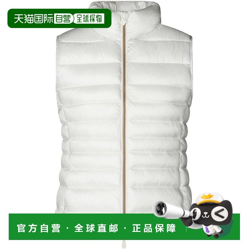 自营Save the Duck女式Lynn Puffer背心，米白色-米白色 美国奥莱