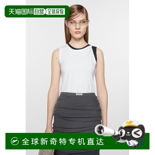 歐洲直郵Acne 氨綸T恤背心 SS25男女通用白色棉 Studios