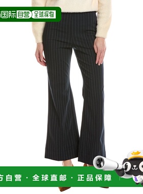 自营GANNI Stripe Cropped Pant - blue 美国奥莱直发