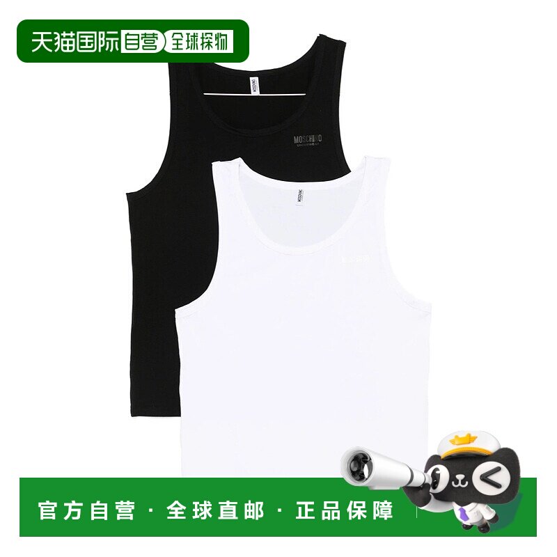 1h可退 香港直邮MOSCHINO 男士T恤 A892044281555 AW2025 白色 lo