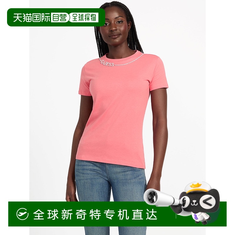 自营guessEco Charis Tee-复兴玫瑰【美国奥莱】直发