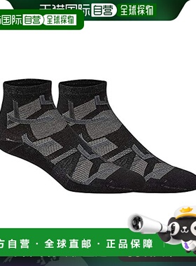 【日本直邮】ASICS 运动短袜JP 10cm长3033B203 001黑色 L亚瑟士