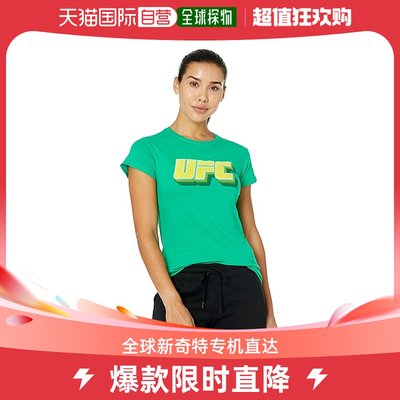 香港直邮潮奢 ufc 女士柠檬黄黄绿色T恤