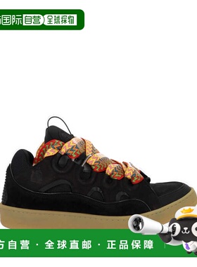 1h可退 香港直邮Lanvin 朗雯 男士 黑色运动鞋 FUSKDK12DRA3P2610