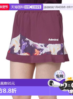 日本直邮Admiral 女士佩普伦下摆图形短裙 ATLA434-PUR 网球裙