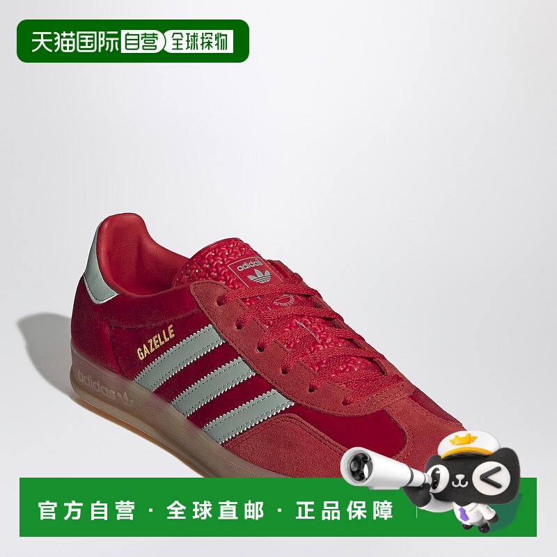 1h可退 香港直邮潮奢 Adidas Originals 女士 Gazelle 室内红色运