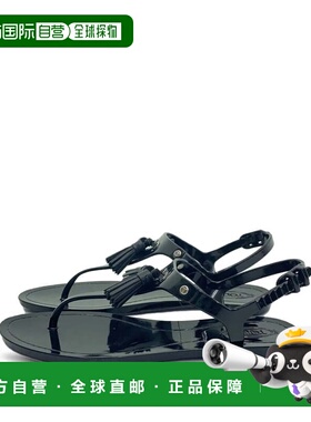 自营Tod's Tassel-Embellished Flat Sandals - black 美国奥莱直