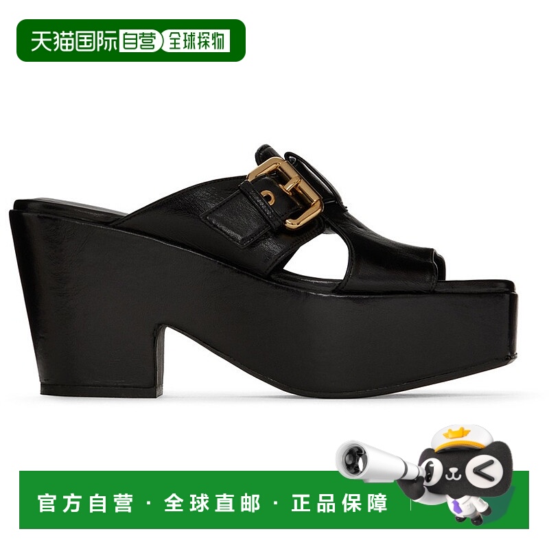 香港直邮潮奢 BY FAR 女士 黑色 Lenka 凉鞋 22SSLNKMBLGLS