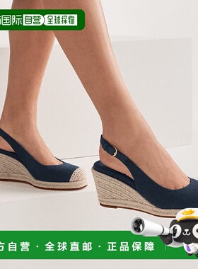 日本直邮COLE HAAN 云朵系列女士楔形带跟凉鞋 80MM II [CO1659BW