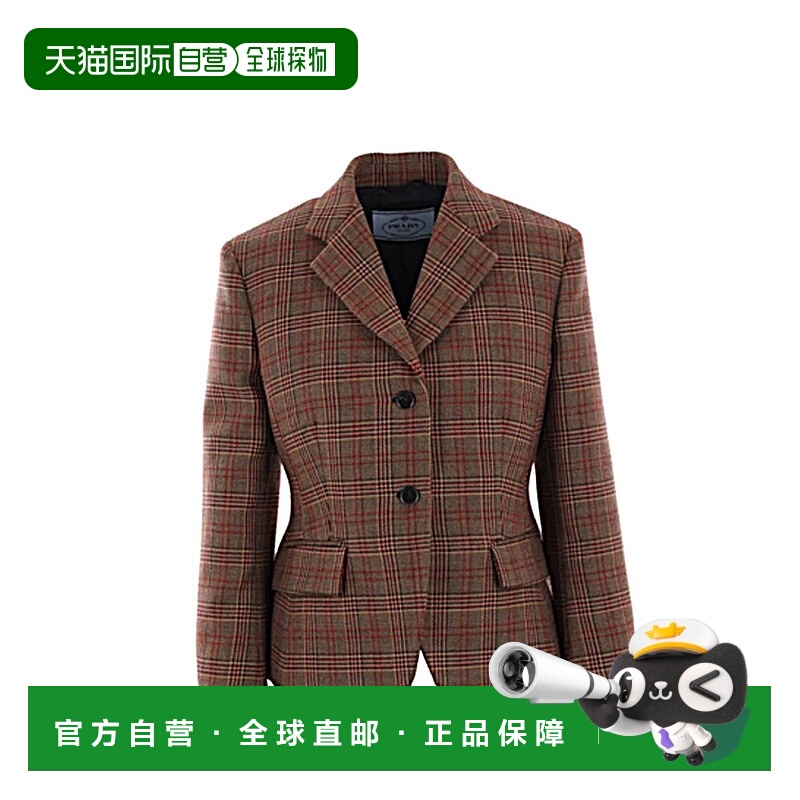 1h可退 香港直邮PRADA 女士西服 P582OESOOO15GCMARRONE AW2024