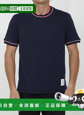 香港直邮THOM BROWNE 男士T恤 MJS231AJ0055415 CO 蓝色 圆领短袖