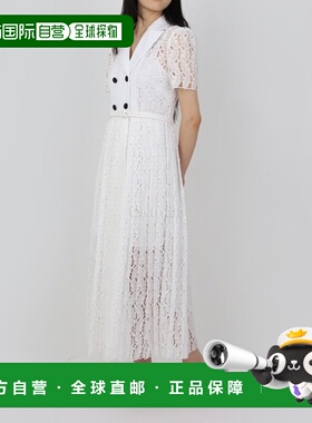 韩国直邮Self-Portrait 花卉雪纺迷笛连衣裙 (PF23-077M-白色) 一