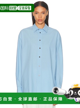 1h可退 香港直邮The Row 女士 Miller 衬衫 970W2567 blue蓝色 舒