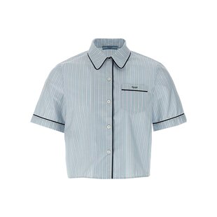 Prada 条纹衬衫 P483HR16BVSOOO